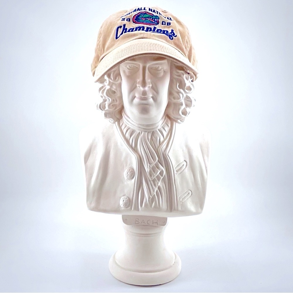 Florida Gators Champions Football Ball 100% Cotton 2008 Season Cream Cap Hat Nfl
